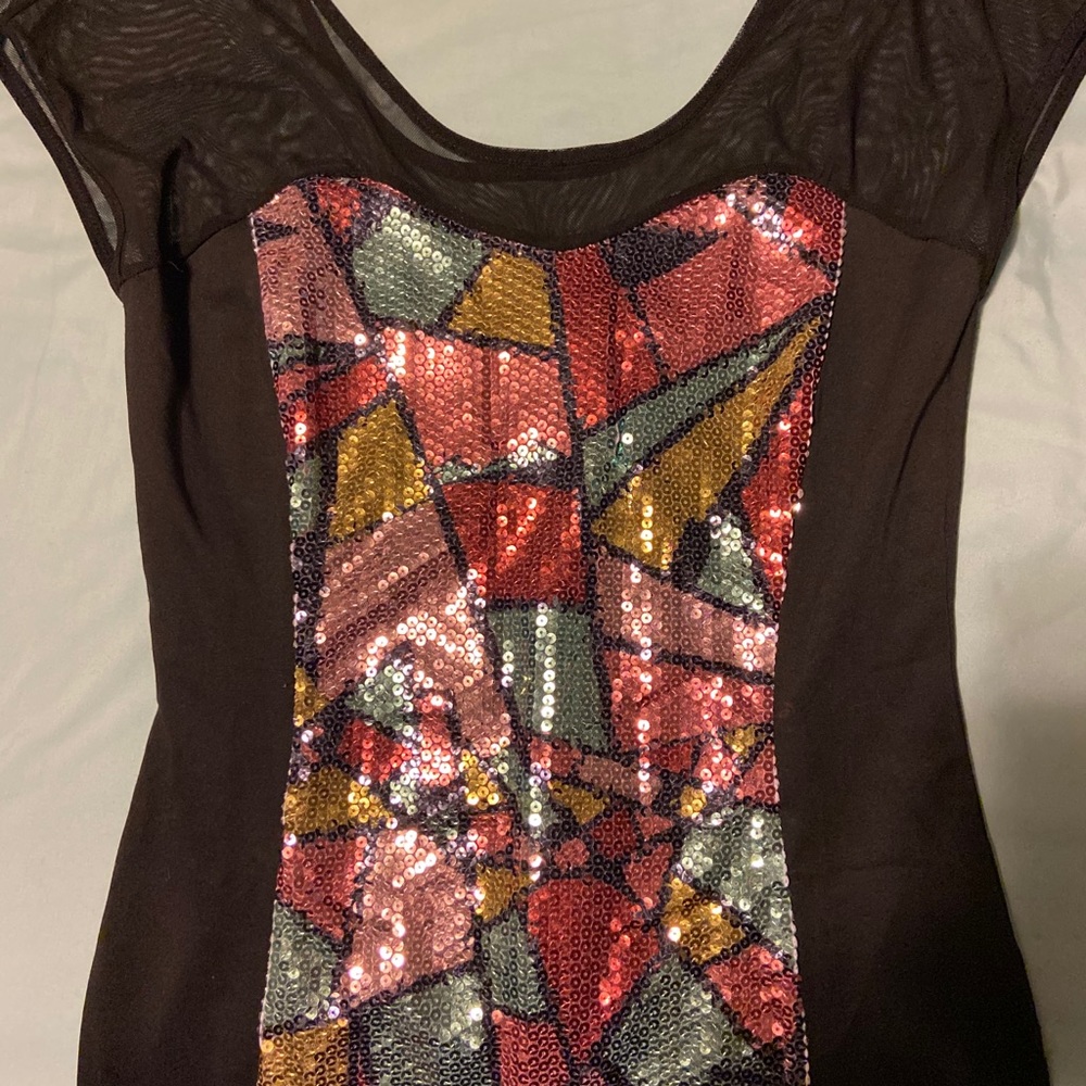 Sequin front dress